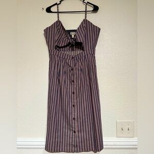 Mo:vint | Stripped cut out Dress size L NWOT